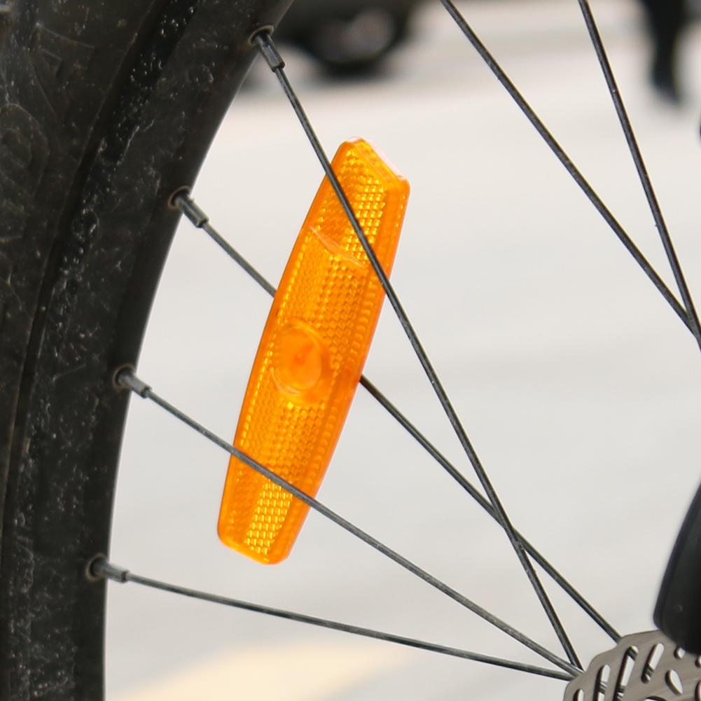 Sykkel sykkel eiker refleks sikkerhet plast reflekterende linse mtb landeveis sykkel hjul felg reflekser nattkjøring varselklemme gul