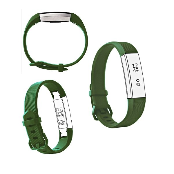 L 170-215mm Adjustable Colorful Replacement Bands For Fitbit Ace/Alta/Alta HR Children Adult Quick Release Wristband Strap Loop: Army Green