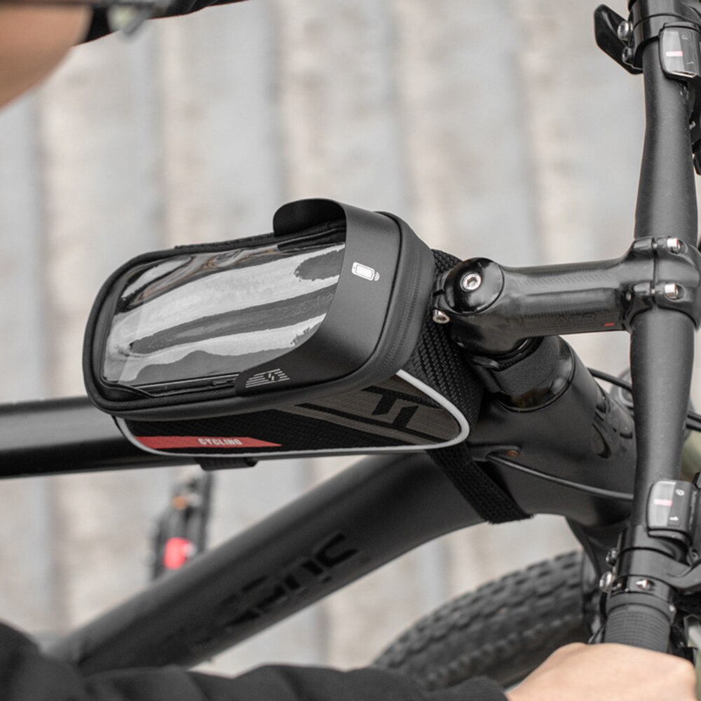 Fiets telefoon houder tassen waterdichte voor frame bovenbuis tas met touchscreen telefoon houder fiets fiets telefoon tas pack