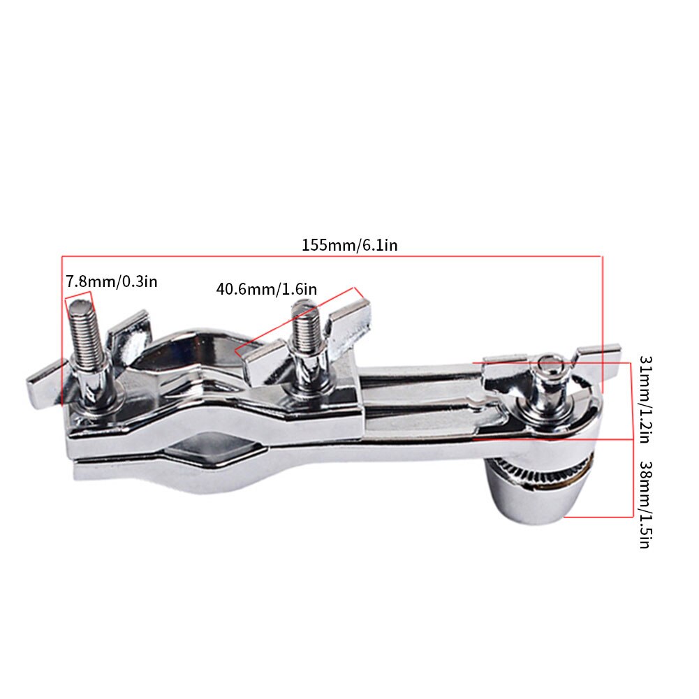 Heavy Duty Metal Drum Clamp Extension Clamps Mount Holder For Percussion Instruments Parts Accessory Drum Extension Clamp