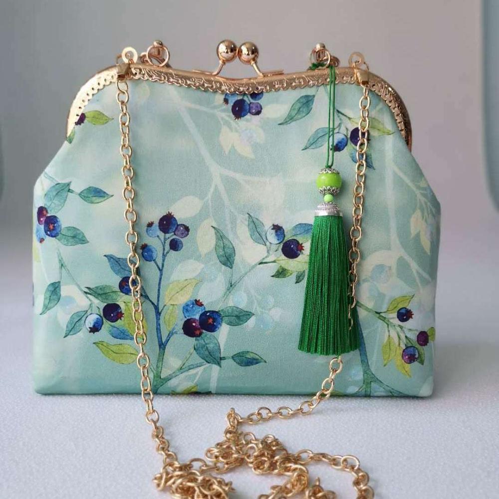 Bolsa feminina pura feita à mão para casamento, chique, bolsa escudo, cadeia, designer vintage, bolsa crossbody de ombro: women bag 4