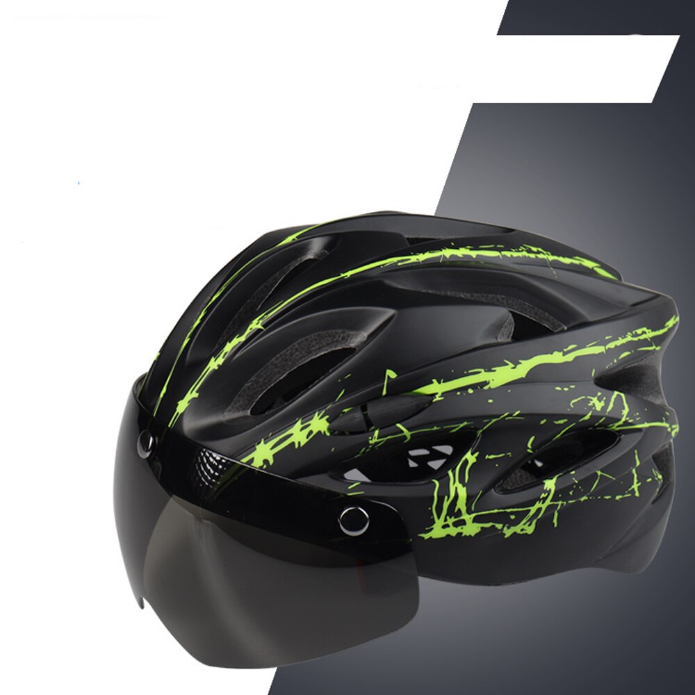 250g Fahrrad Helm Mit Brille Rennrad Fahrrad Sport Sicherheit Helm Reiten Männlichen Rennen in-Schimmel Zeitfahren Helm