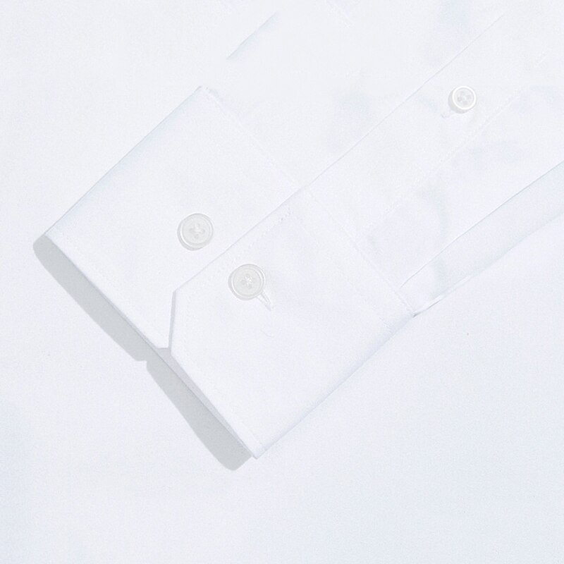 Herenoverhemden formele overhemden met gespkraag, katoenen overhemden, klassieke effen kleur, lange mouwen, zakelijke pakken, overhemden wit