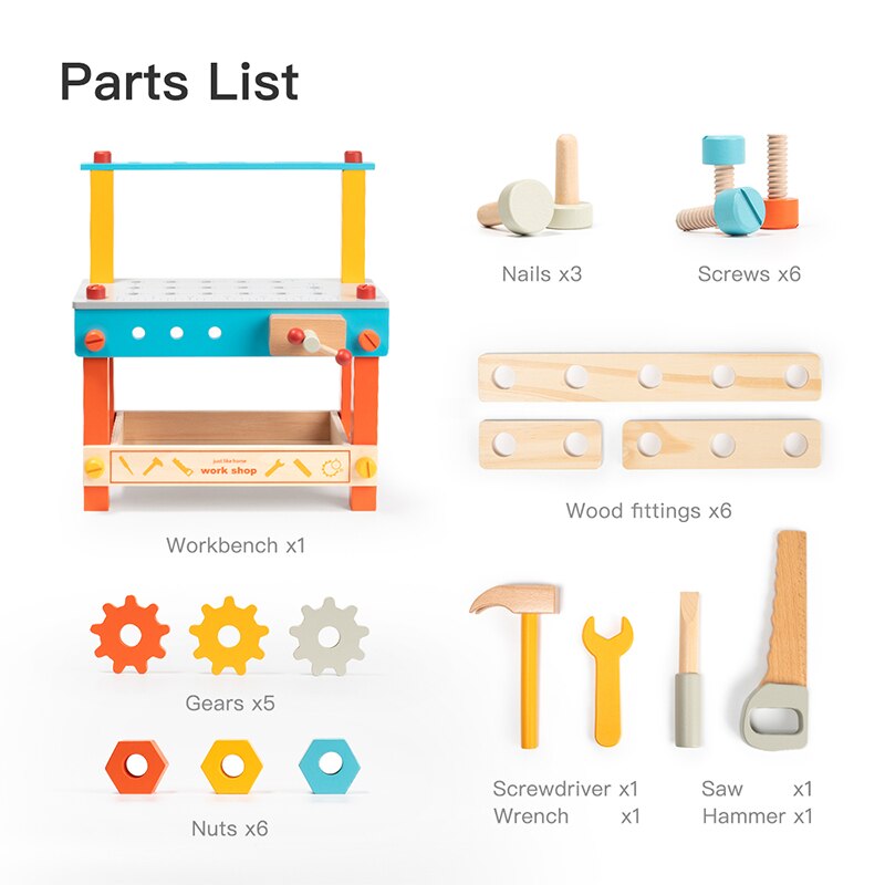 Houten Werkbank Speelgoed Hout Tool Stand Set Voor Kinderen Peuters En Kinderen