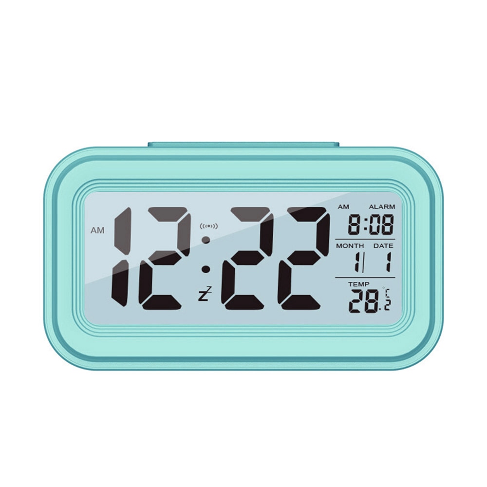 Schreibtisch Digital LED Alarm Uhren Thermometer Woche Schlummern Uhr Electonic Tisch Kalender Beleuchtung LCD Anzeige Heimat Timer: A3