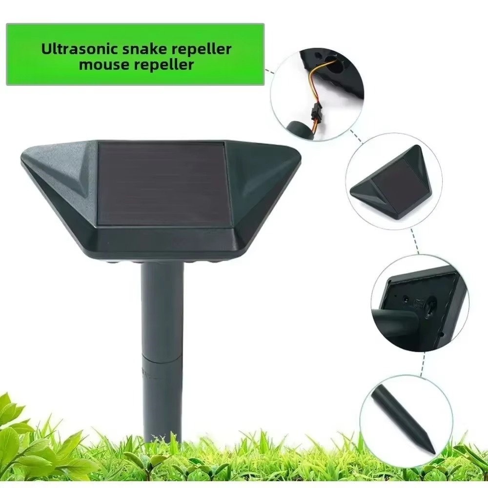 LED Light Alarm Ultrasonic Cat Dog Repellant Outdoor Solar Power Rechargeable Garden Repellers Cat Deterants for Animals: light yellow