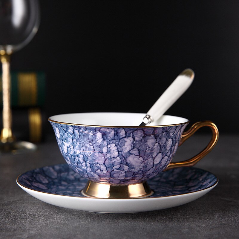 Benporslin porslin kopp och fat keramik enkel teservis moderna kaffekoppar tazas para café köksutrustning  yc50: Stil 17