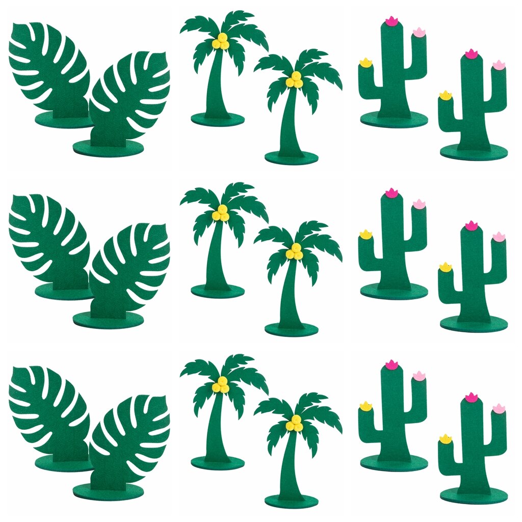Décoration de Table de fête hawaïenne, cocotier Tropical d'été, plage, fête d'anniversaire, tortue, feuilles, flamand rose, Cactus
