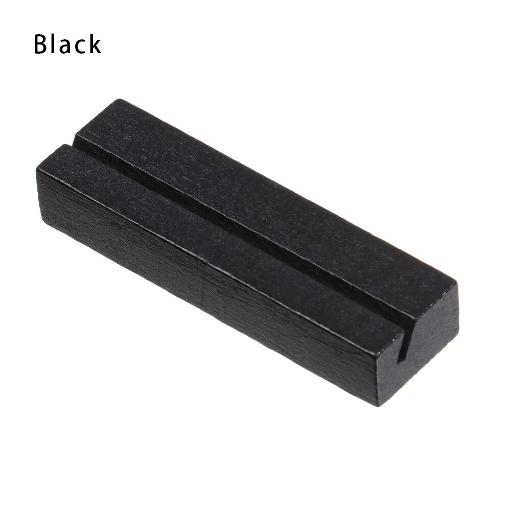 1Pcs Houten Foto Kaarten Display Stand Plaats Kaart Klemmen Stand Romantische Bruiloft Levert Tafel Nummers Houder: Black
