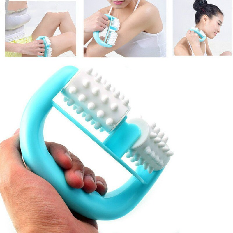 1Pc Blauw D Type Vet Controle Roller Massager Cellulite Been Buik Hals Billen Snelle Anti Cellulite Face Lift Gereedschap roller