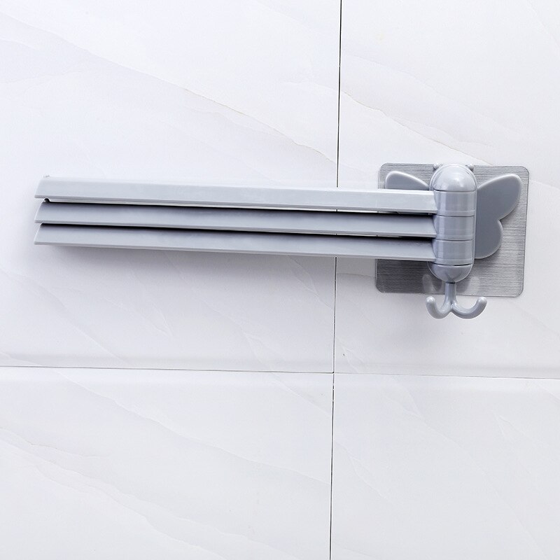 1pcs Plasic Towel Bar Rotating Towel Rack Bathroom Kitchen Wall-mounted Towel Rack Holder Hardware Accessory