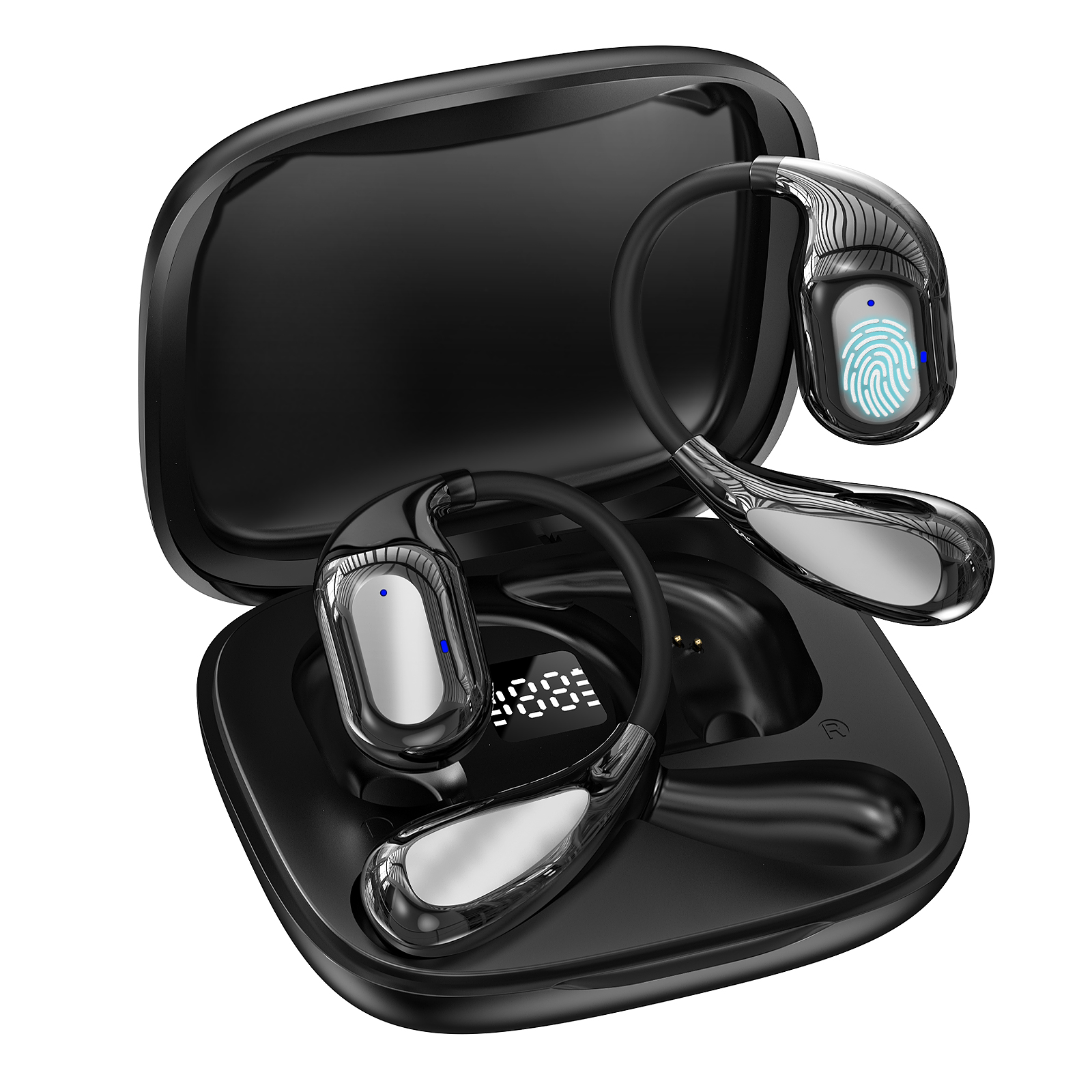 150 Languages Translator Earbuds Portable Two-way Instant Voice Translator Wireless Bluetooth Earphones for Travel Meeting Learn: Red