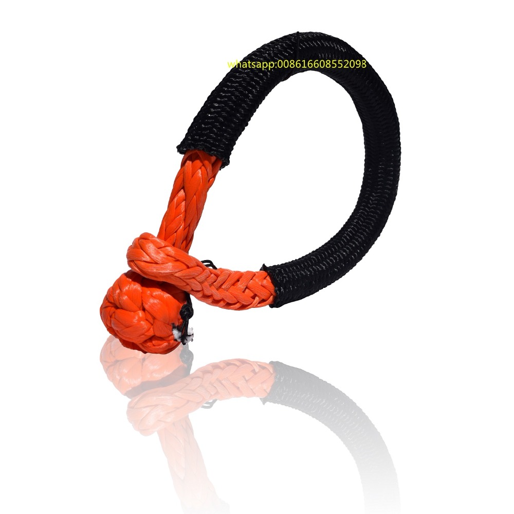 Orange 8mm*110mm Soft Shackles,5/16inch Rope Shackle,Synthetic Rope Shackle,UHMWPE Shackle