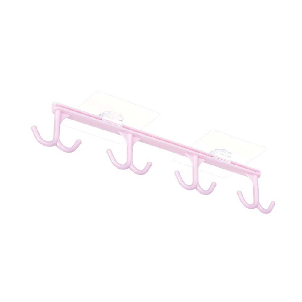 Estante de almacenamiento para cocina, organizador de puerta, armario, soporte para vasos, colgador de toallas, organizador de cocina: Rosa
