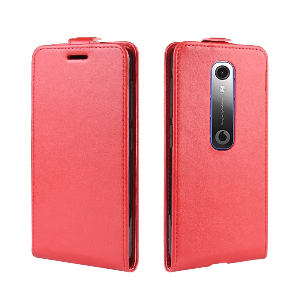 For Vodafone Smart N10 VFD 630 Vertical Flip Leather Case Upright Retro Cell Phone Holster Fundas Case Cocver for VDF630: Red