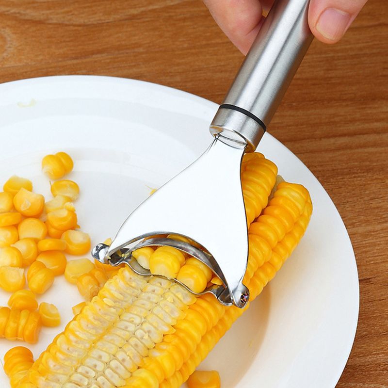 Corn Stripper Dunschiller Rvs Dorsmachine Cob Cutter Strip Remover Kernel Keuken Tool Accessoire