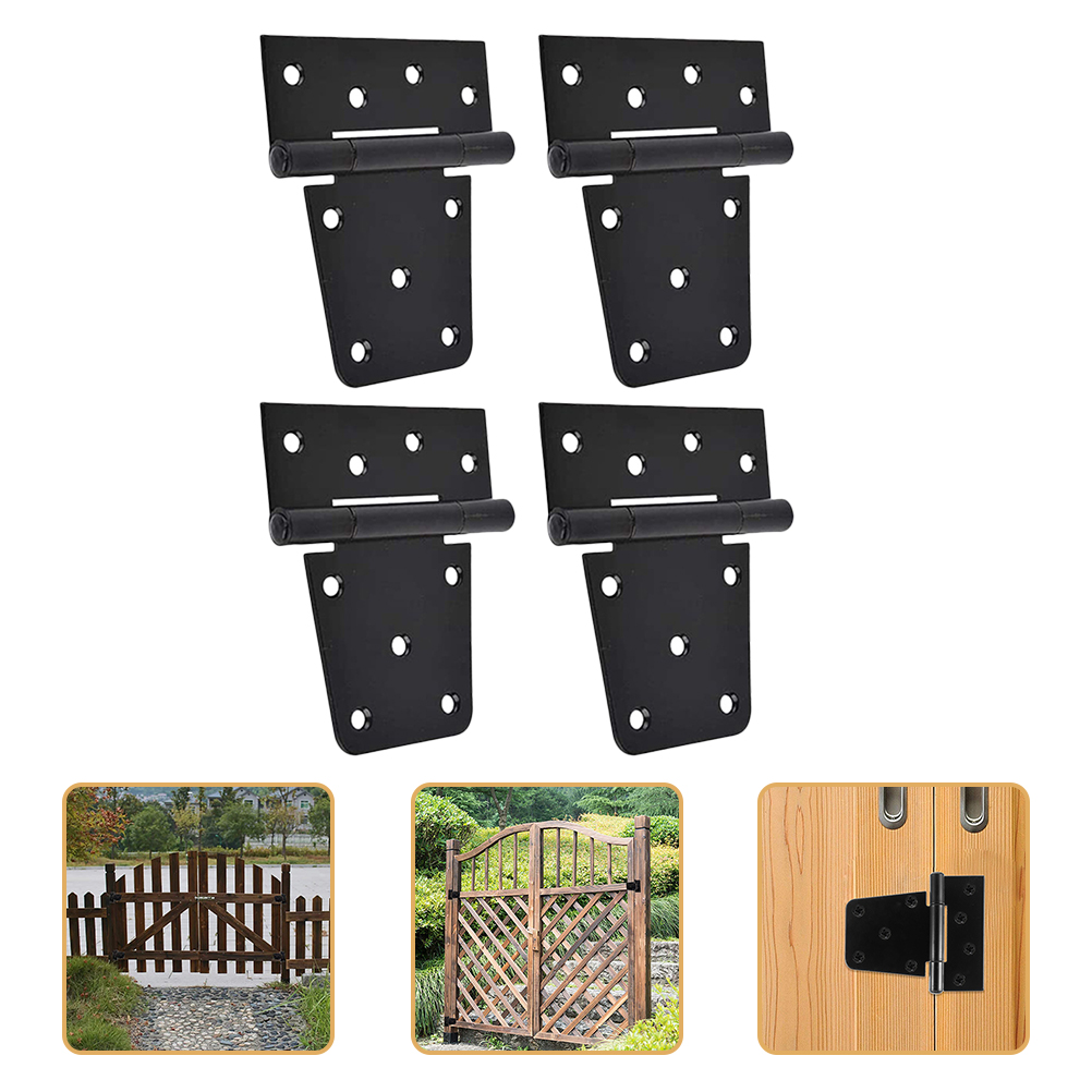 4pcs T Barn Storage Hinges Square Barn Door Hinges Metal Gate Door Hinges