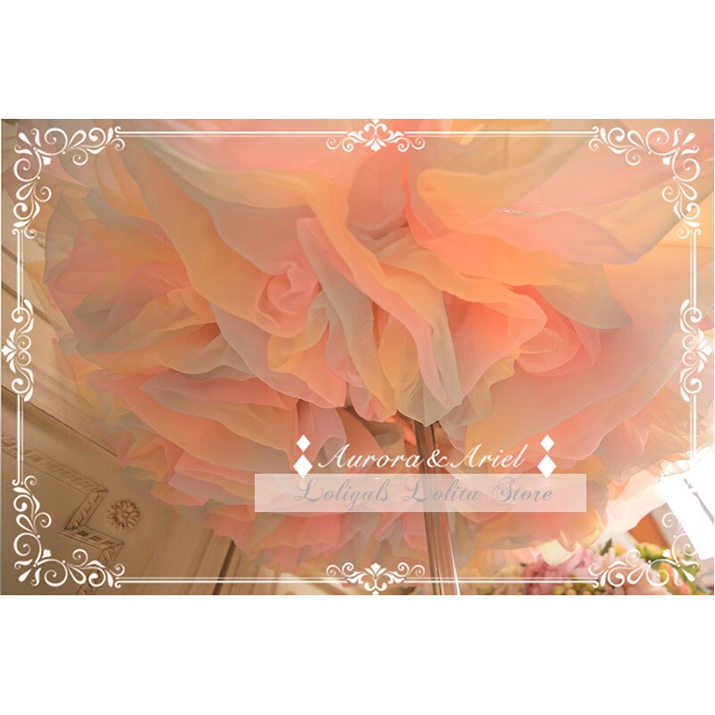 Lolita Petticoat ~ Kleurrijke Regenboog Onderrok Organza A-lijn Flikkerachtig Pettiskirt: Mini Rainbow