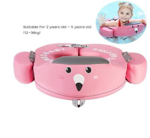 Enfant natation anneau sécurité Non-gonflable flotteur couché infantile enfants natation piscine accessoires cercle bain jouets flotteur natation formateur: under arm pink