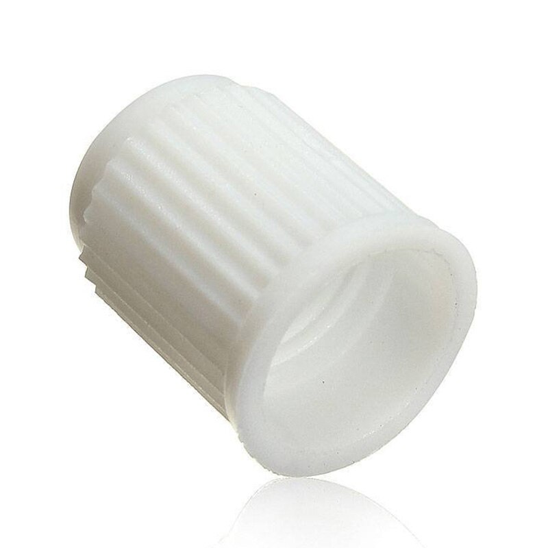 100 pièces en plastique bouchons de Valve bouchon de pneu couvercle de Valve pour voiture moto blanc