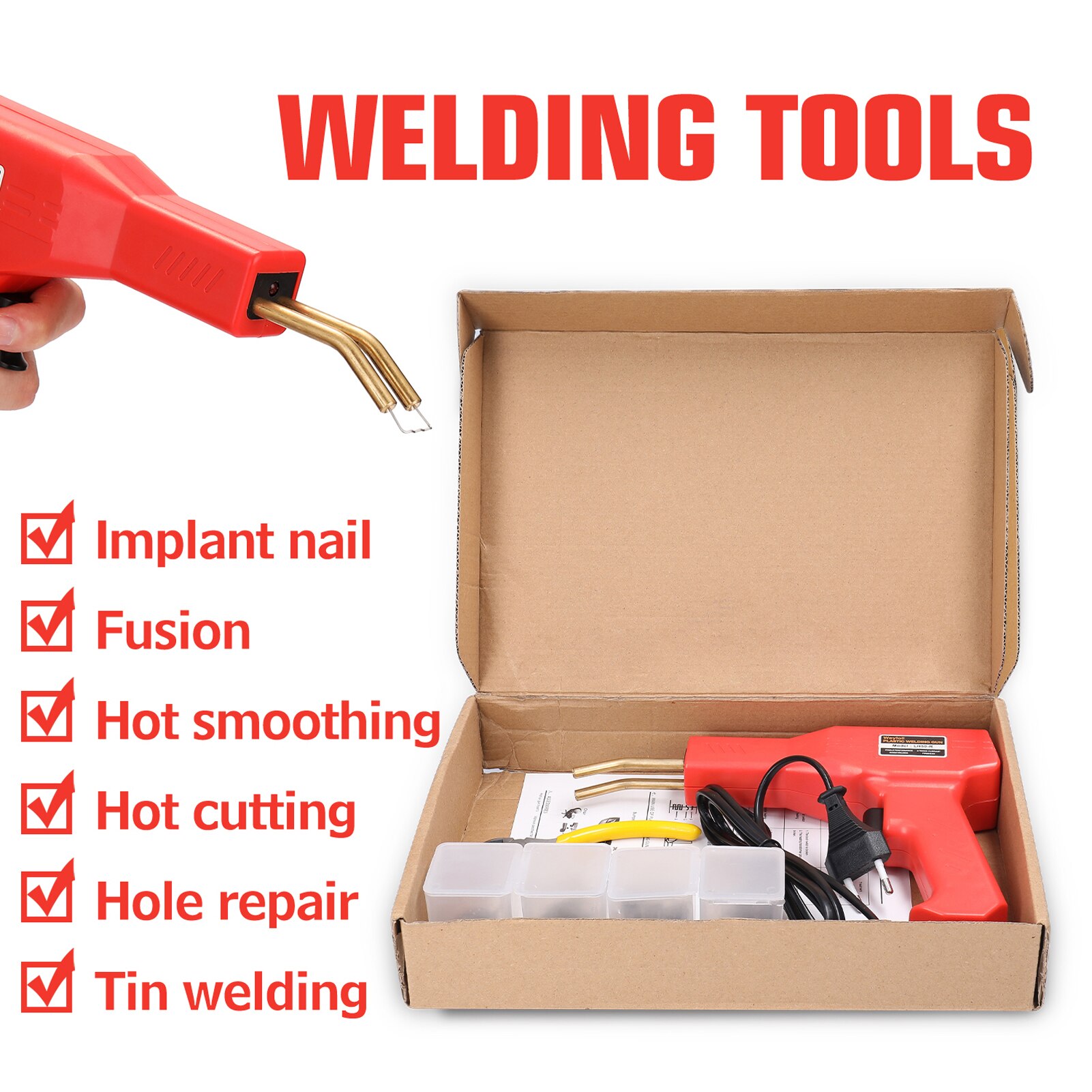 Handliche Kunststoff Schweißer Garage Werkzeuge Heißer Hefter Maschine Grundnahrungsmittel PVC Reparatur Maschine Auto Stoßstangen Schweißen Maschine