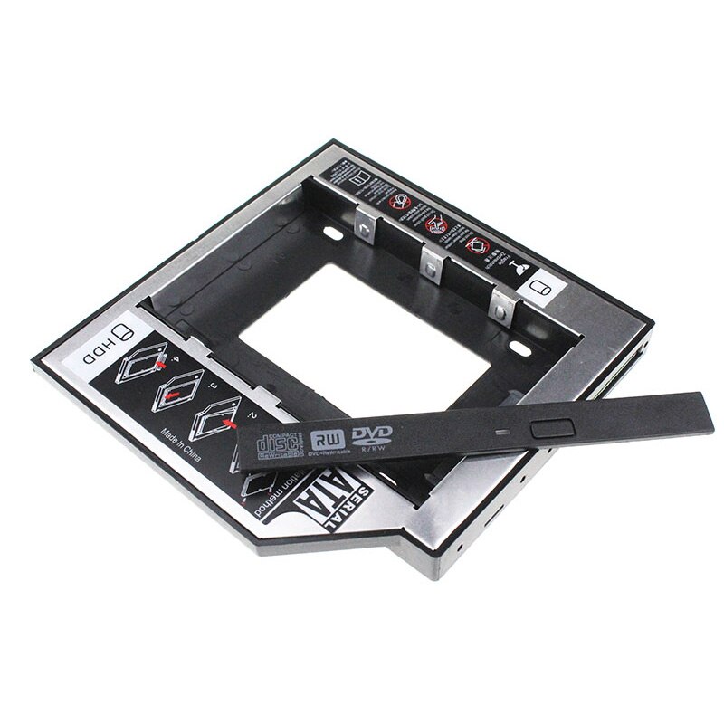 Original 2nd vw HDD Caddy 12.7mm 2.5" SATA 3.0" SSD Case Hard Disk Drive Enclosure +LED Indicator ssd Led Case hd