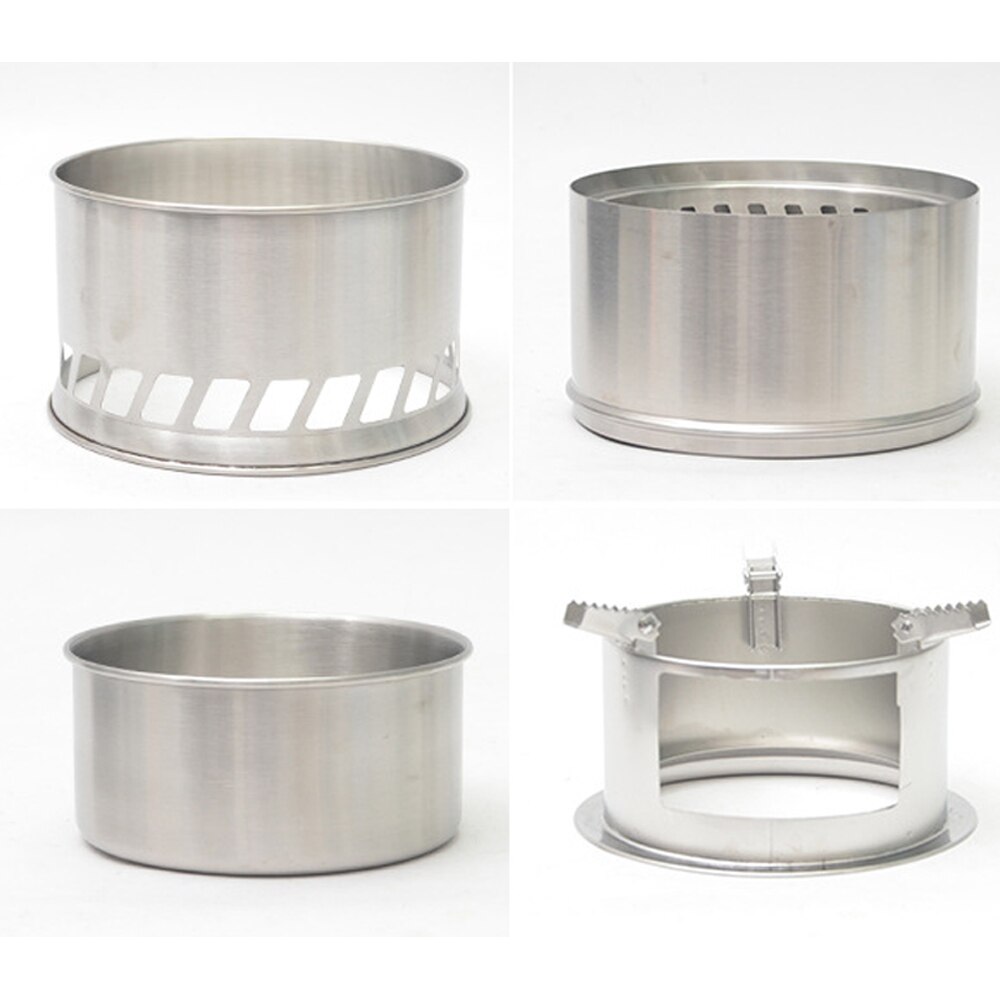 310*200MM Large Camping Wood Stove Split Portable Gas Stainless Steel Gas Firewood Burner Backpacking Furnace camping equipment