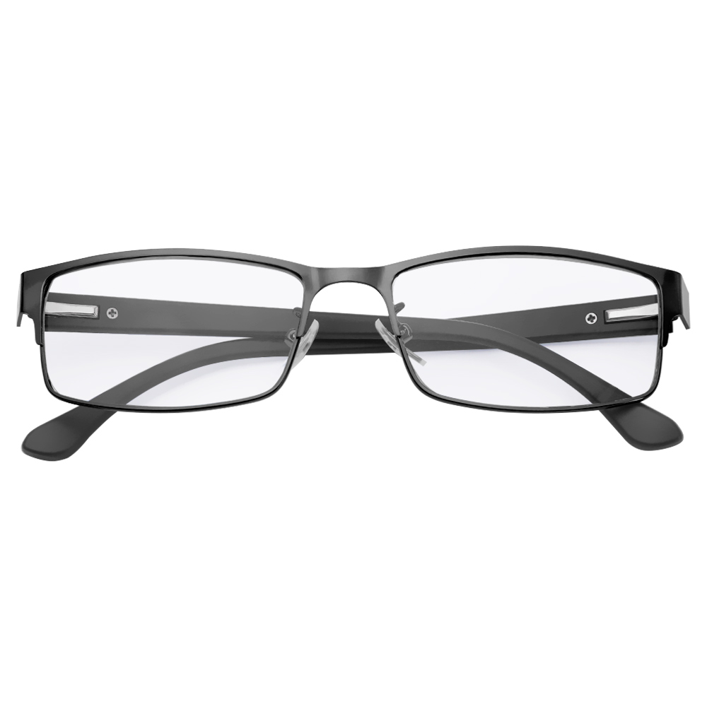 Verziendheidsbril heren zakelijke leesbril titanium legering montuur heren verziendheidsbril op sterkte montuur  +1.00 ~ +4.0 dioptrie: +400 / Zwart