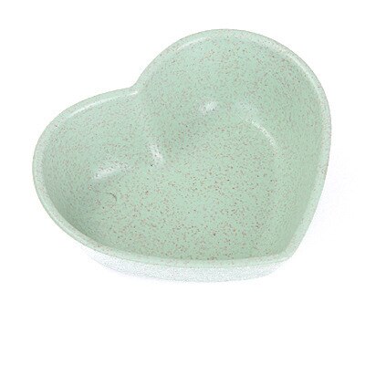 Seasoning Dish Flower Heart Round Shape Snack Plate for Sugar, Soy Sauce, Vinegar and Almost All Kinds of Seasoning Pink Flower: heart green