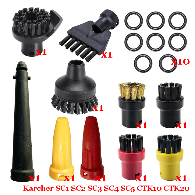 Para Karcher aspiradora de vapor máquina SC1 SC2 SC3 SC4 SC5 SC7 CTK10 CTK20 piezas cabezal de cepillo accesorios de boquilla potente