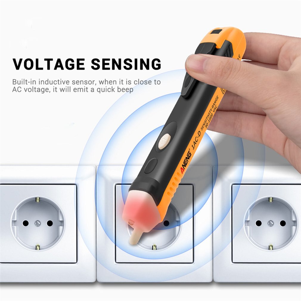 1AC-D Ac Stroomspanningsdetectors Test 12-1000V Non-contact Tester Pen Tester Meter Volt Huidige Elektrische Test potlood