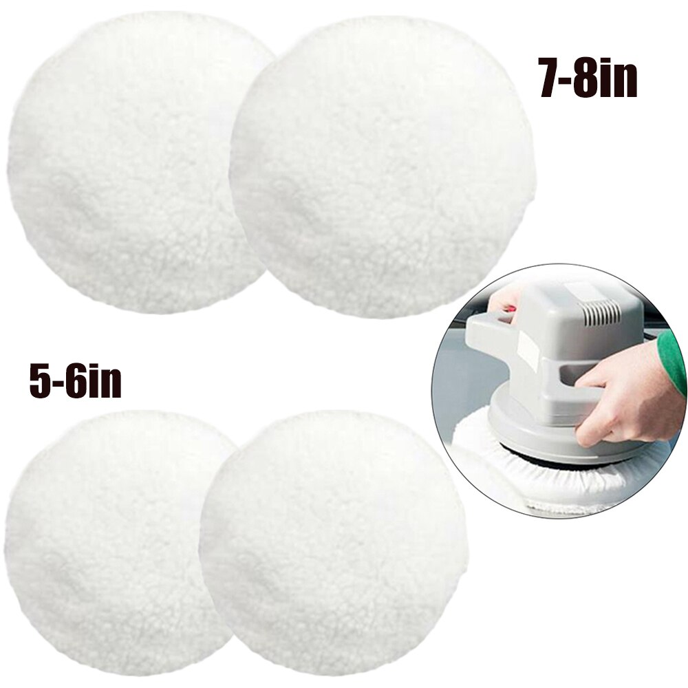 Auto Polishing Pads 2Pcs White Automotive Detailing Replacement Accessories
