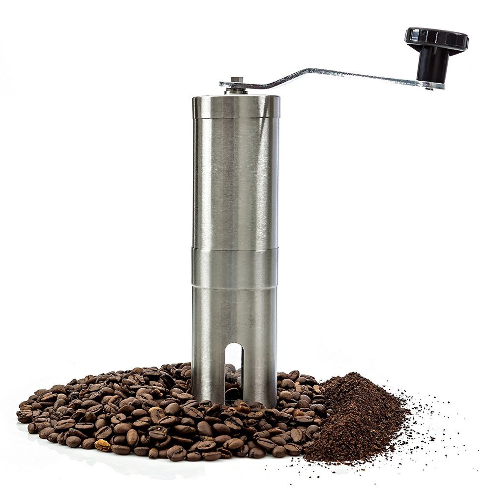 Manuell kaffekvern konsistent håndkaffekvern og kaffepresse - manuell kaffekvern med keramiske grader passer inn for aeropress