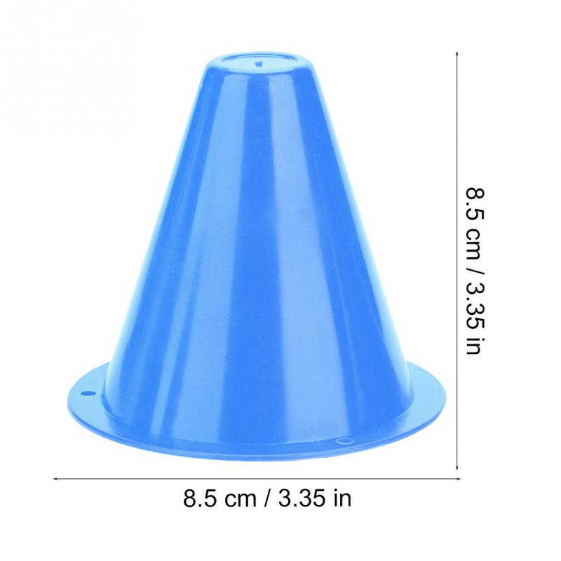 Lot de 10 marqueurs d'entraînement de Football, 8cm, panneaux de route, triangle, cône de route, marqueur d'obstacles, pile de train de vitesse
