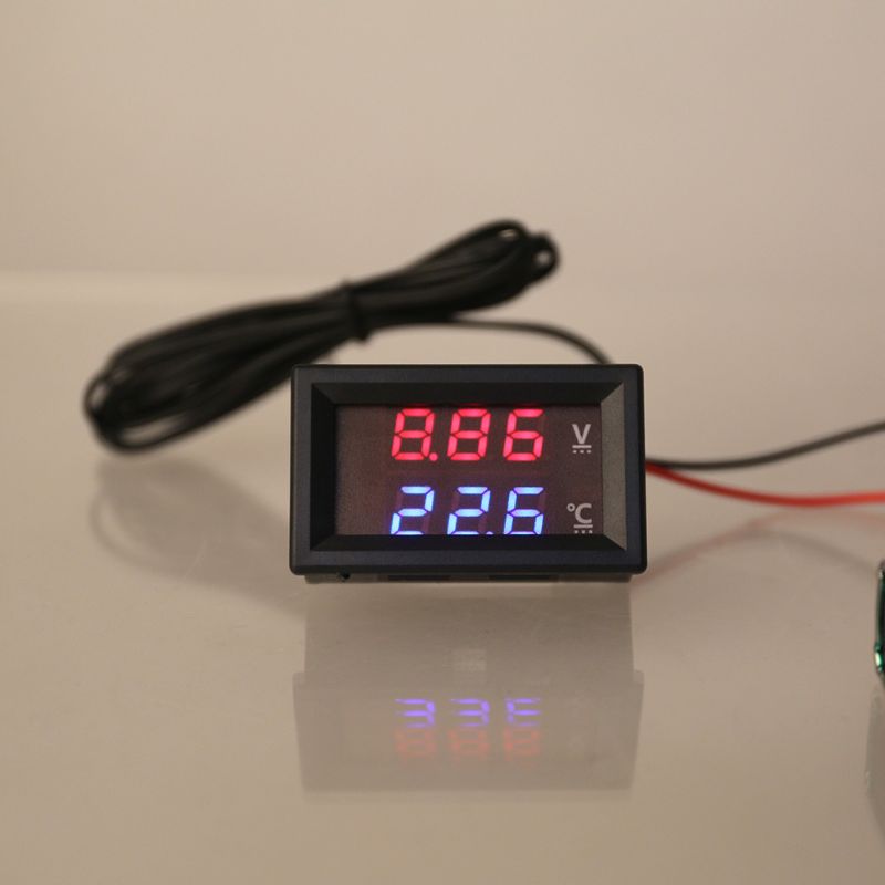 12 V/24 V LED-anzeige Auto Spannung & Wasser Temperatur Messer Voltmeter Thermometer