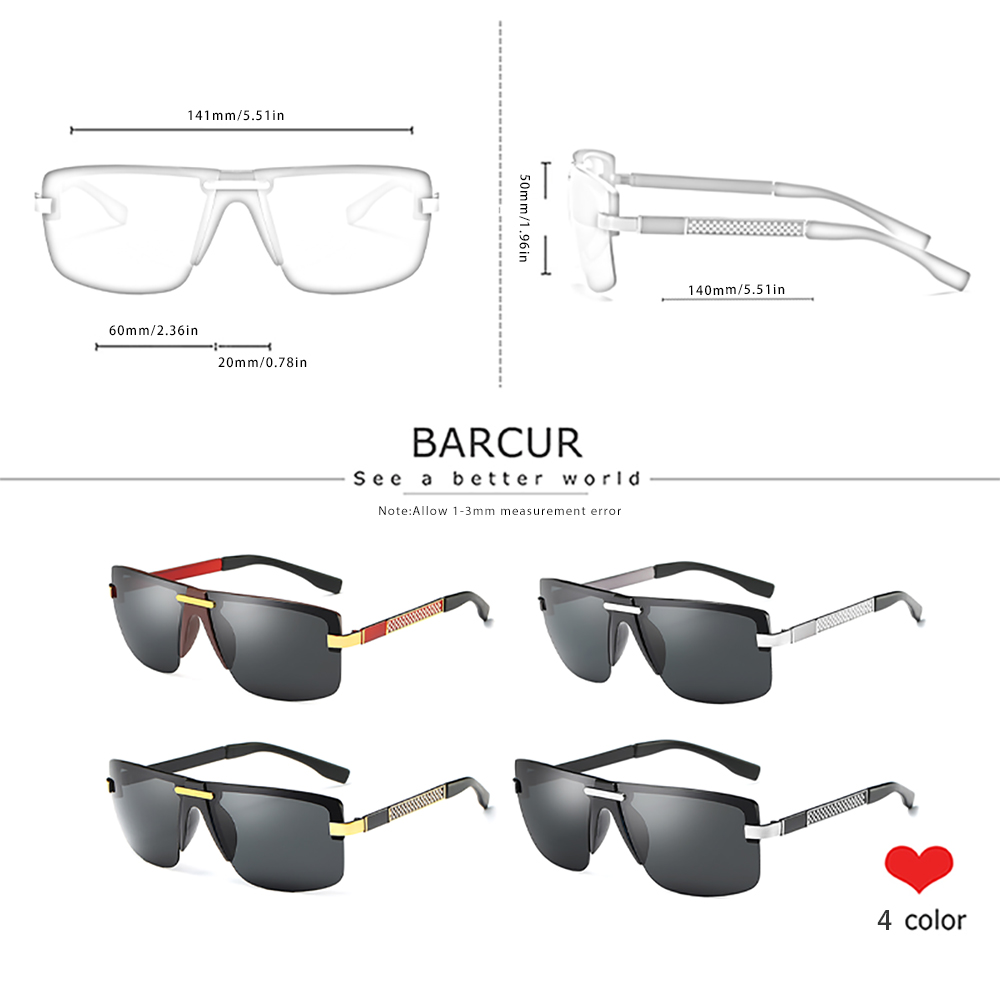 Gafas de de BARCUR, gafas de sol de conducción para hombre, gafas de sol polarizadas para hombre, accesorios con embalaje
