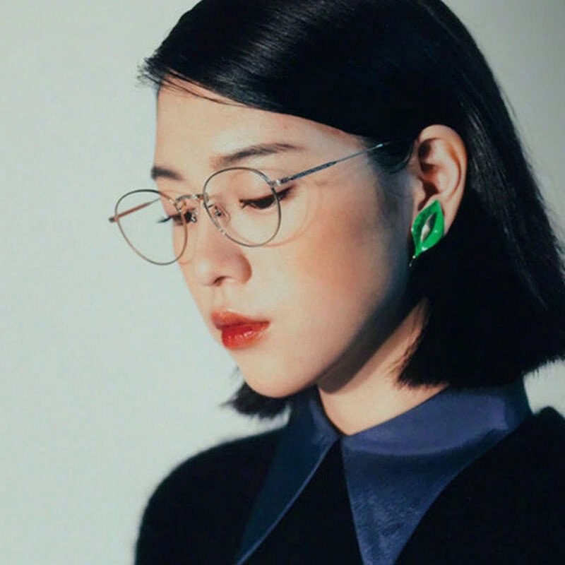 Ultralight Prescription Eyeglasses Frame Women Round Myopia Optical Korean Gentle Leto Titanium Glasses Frame for Men women