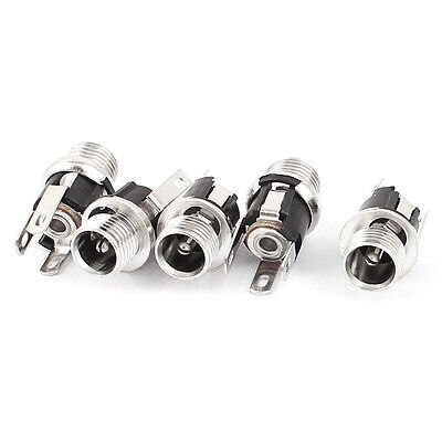 5 Pcs 5.5mmx2.1mm DC Power Jack Socket PCB Panel Mount Connector