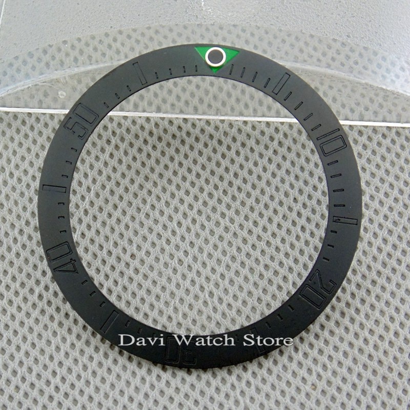 40mm insert Zwarte Keramische bezel fit ROL herenhorloge Vervanging