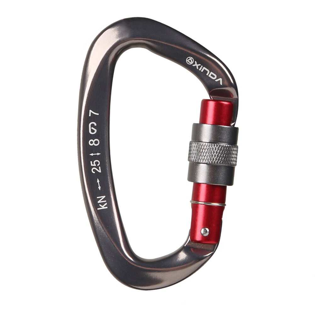 25kn outdoor karabijnhaak clip karabijnhaak kleine sleutelhanger kamperen sport karabijnhaak hoge draagkracht: Grijs