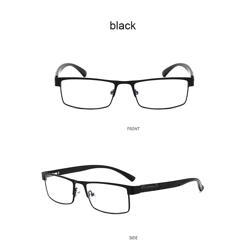 Computer Reading Glasses Blue Light Blocking Anti Eyestrain Metal Full Rim Readers for Women Men +100 +150 +200 +300 +400 Streng