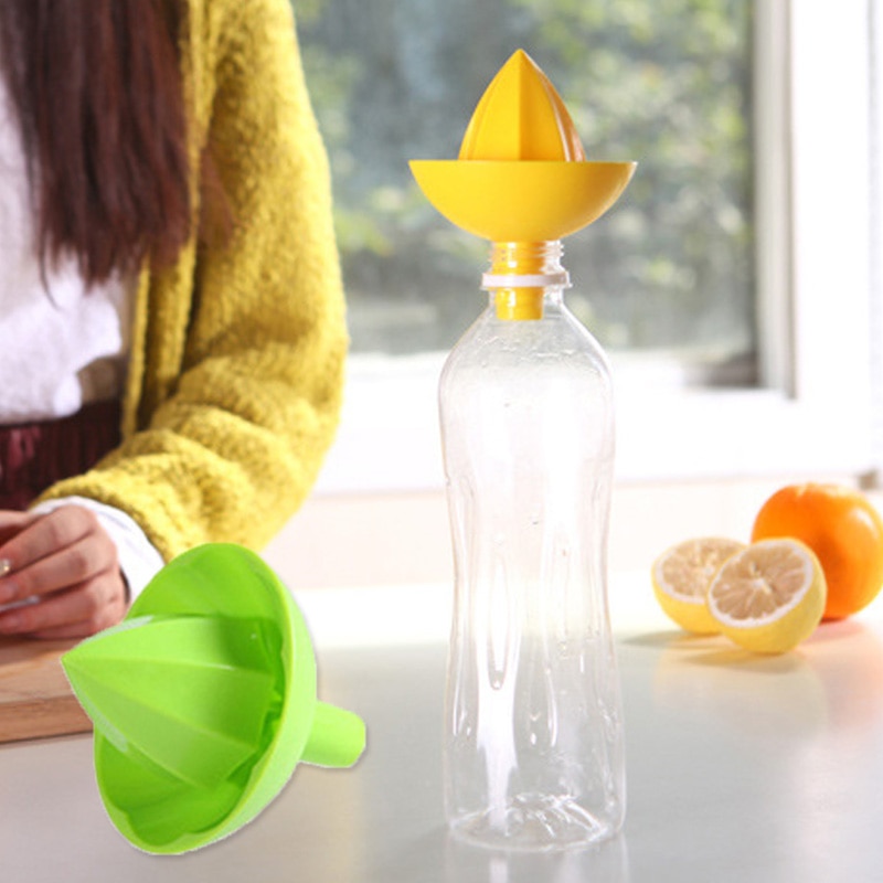 Mini Trechter Handmatig Koken Tool 2 In 1 Trechter Vruchtensap Cup Plastic Oranje Citruspers