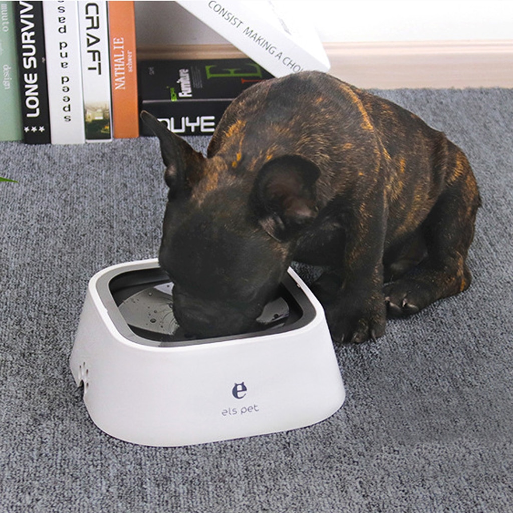 Hund drikkevand skål 1.5l flydende ikke-befugtende mund katte skål uden spild drikkevand dispenser abs plast hund skål