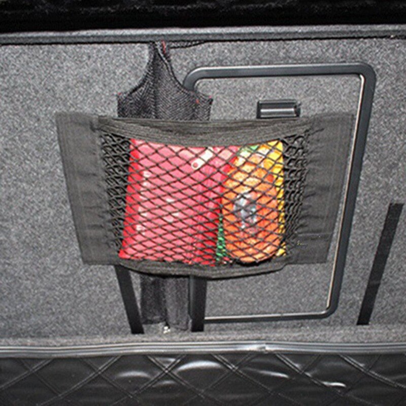 Auto Kofferbak Rugleuning Elastische Bagagenet Auto Styling Mesh Opbergtas Pocket Organizer Bag Geïnstalleerd Achter De Stoel