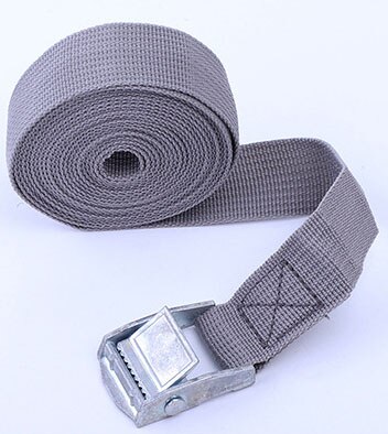 Auto Spanning Touw Tie Down Strap Sterke Ratchet Riem Bagage Tas Lading Sjorren Met Metalen Gesp Sleepkabel Spanner 5M * 25Mm: Gray