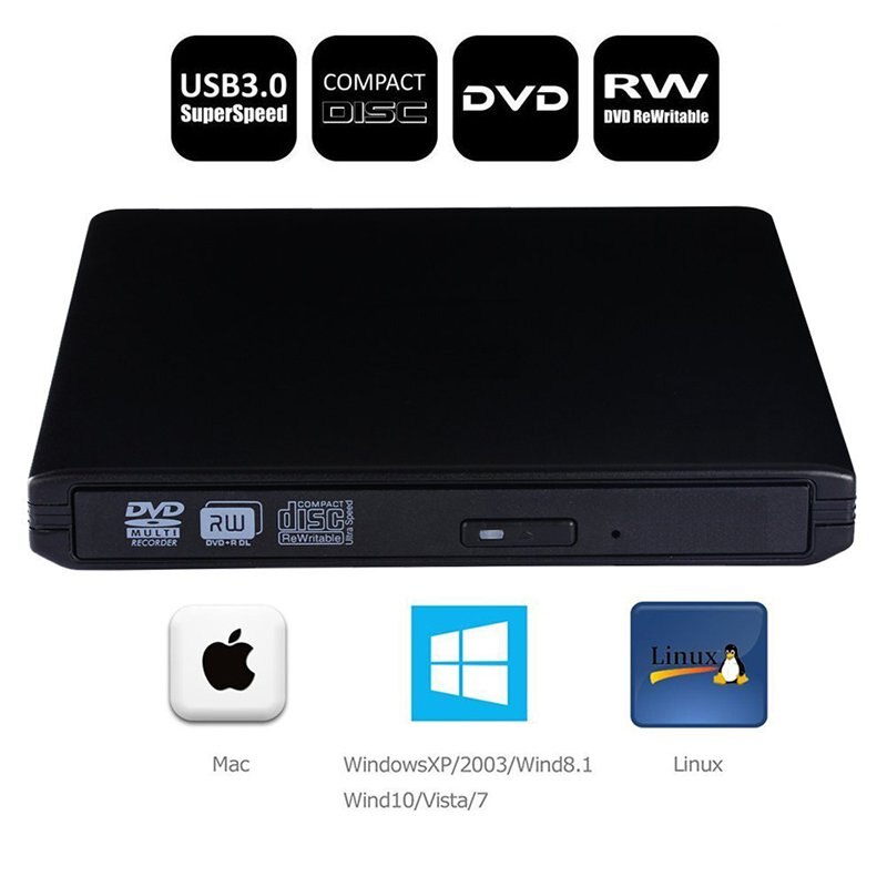 External USB 3.0 High Speed DL DVD RW Burner CD Writer Portable Optical Drive for Asus Samsung Acer Dell Universal SONY HP