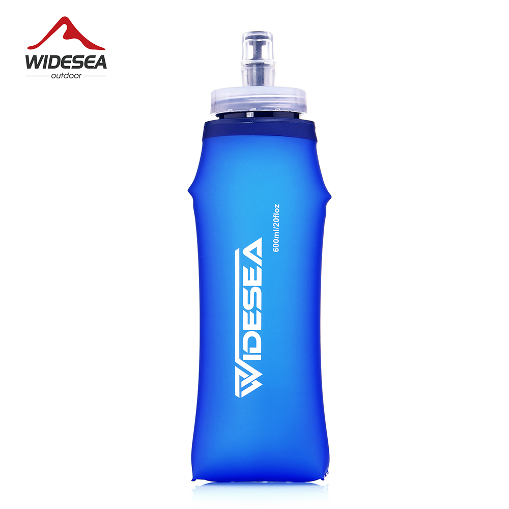 Widesea camping 1100ml tritan vesipullo juomiseen urheilu bpa ilmainen armeija pullo ulkona kuppi muki astiasto matkailu vaellus: 600ml pehmeää pulloa