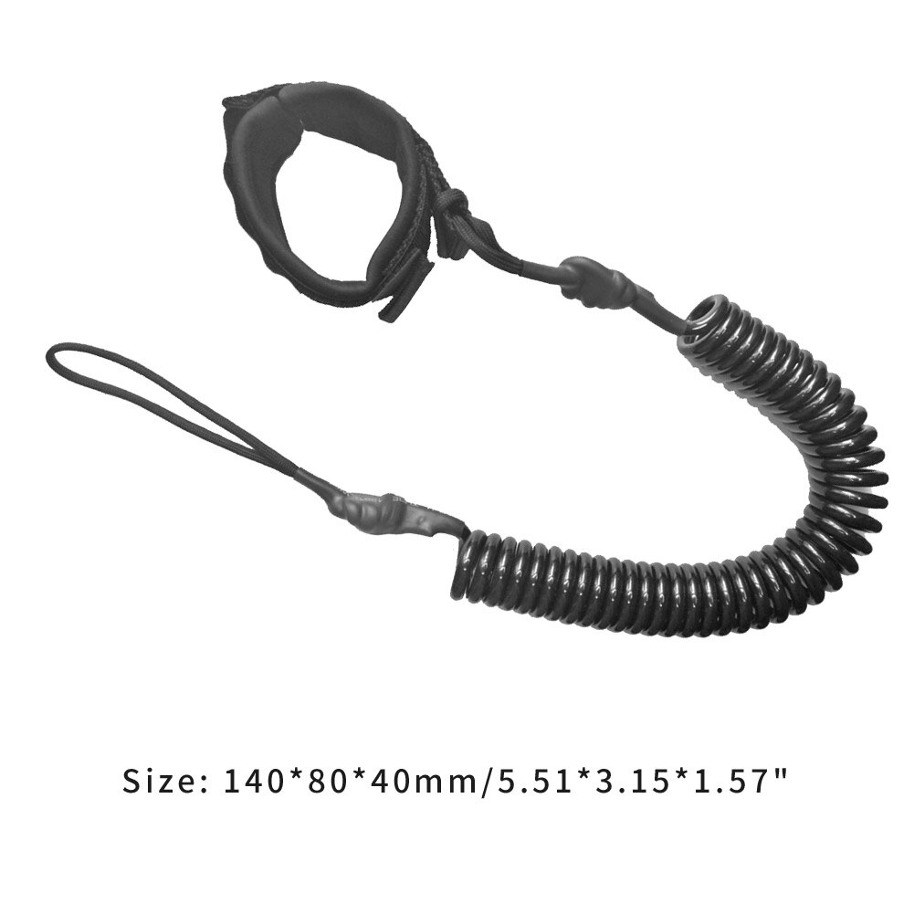 10 fuß lange, aufgerollte surfbrett-leash, stand-up-paddle-board-knöchel-leash, sup-board-fuß-bein-seil, surfbrett-raft-kajak-seil