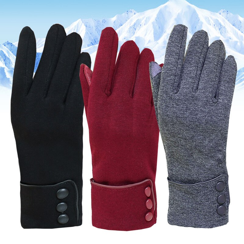 Winter Rijden Warme Handschoenen Touch Screen Handschoenen Vrouwen Outdoor Sport Vrouwelijke Handschoenen Winter