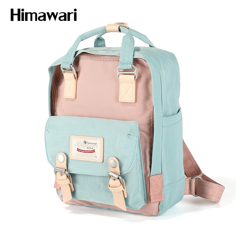 Himawari la escuela Mochila hombro bolso hombres Casual Mochila para adolescente Mochila laptop chicas de Mochila de: No 01 mintcream pink